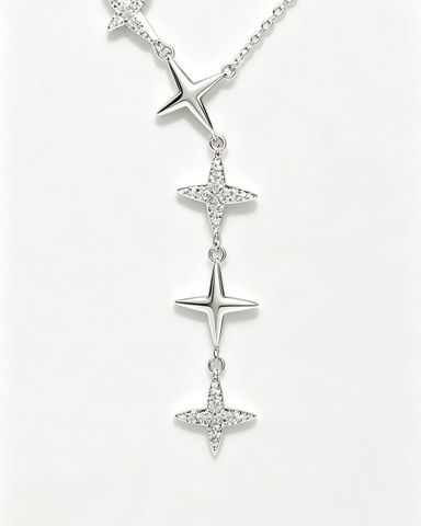 Y-Shaped Starburst Drop Necklace
