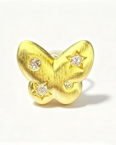 Matte star and butterfly stud earrings