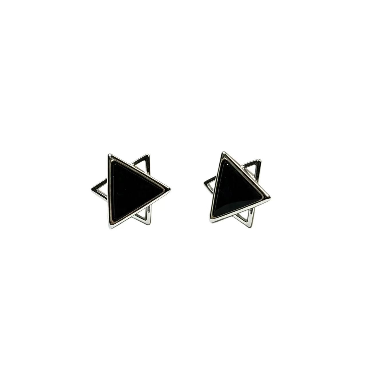 Triangle stud earrings