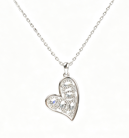 Vintage Cut-out Heart Necklace