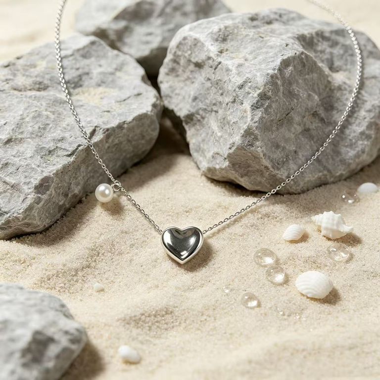 Collar de perlas en forma de corazón 3