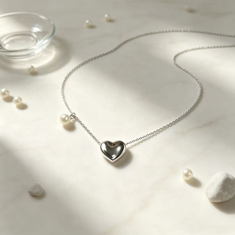 Collar de perlas en forma de corazón 5