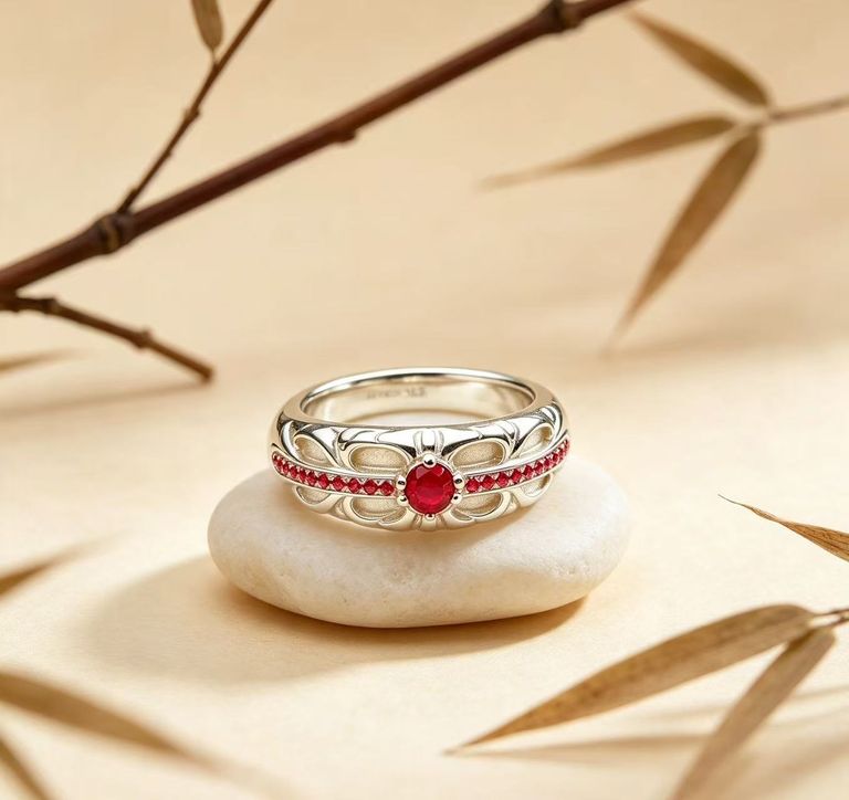 Anillo de estilo vintage con incrustación de circonita cúbica 5
