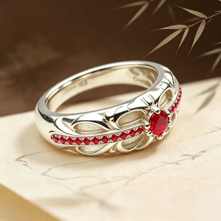 Anillo de estilo vintage con incrustación de circonita cúbica 6