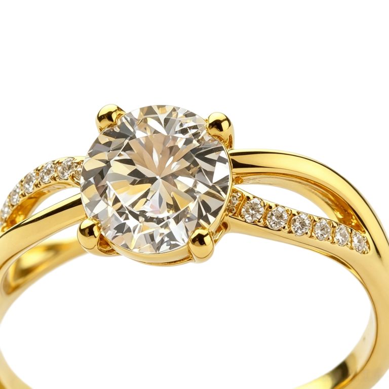 Bague en zircon avec motif de nœud torsadé 6