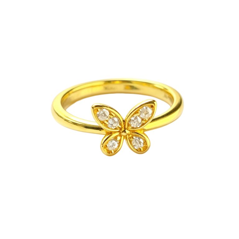 Petite bague papillon en zircon 2