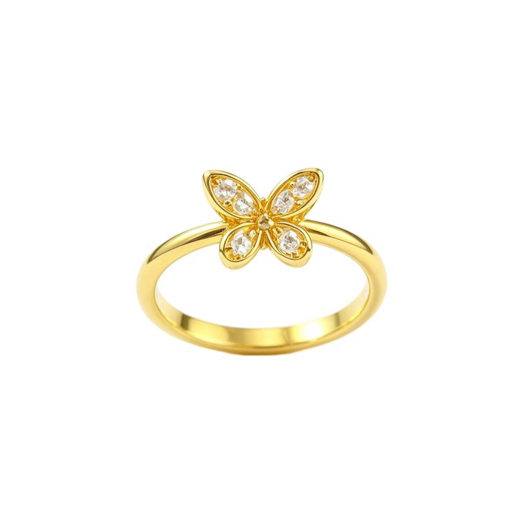 Petite bague papillon en zircon 3