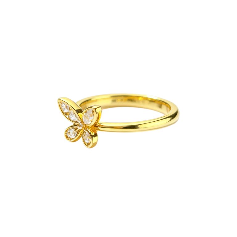 Petite bague papillon en zircon 4