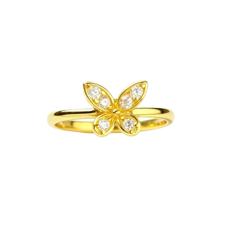 Petite bague papillon en zircon 5