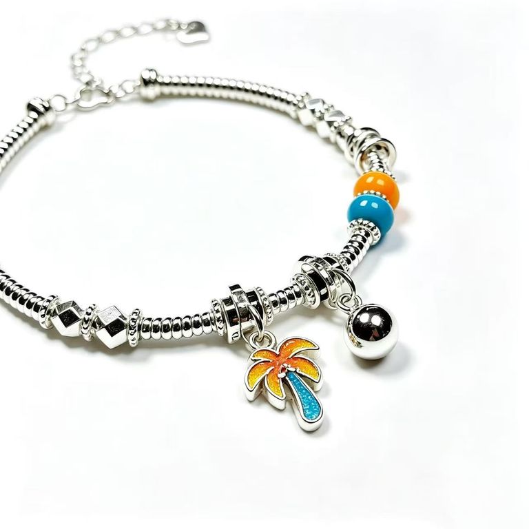 Bracelet de perles avec un pendentif coloré 4