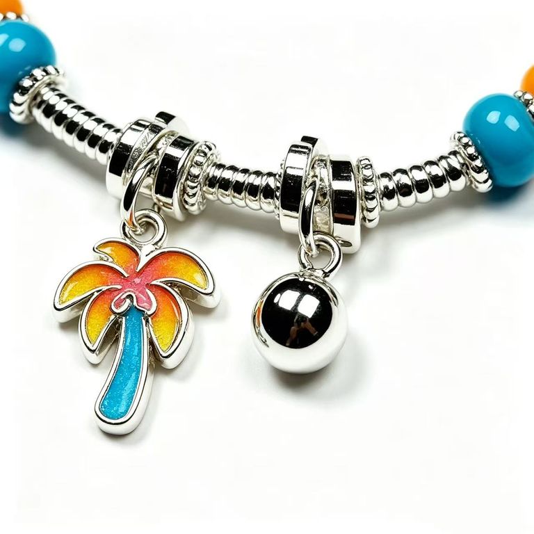 Bracelet de perles avec un pendentif coloré 5