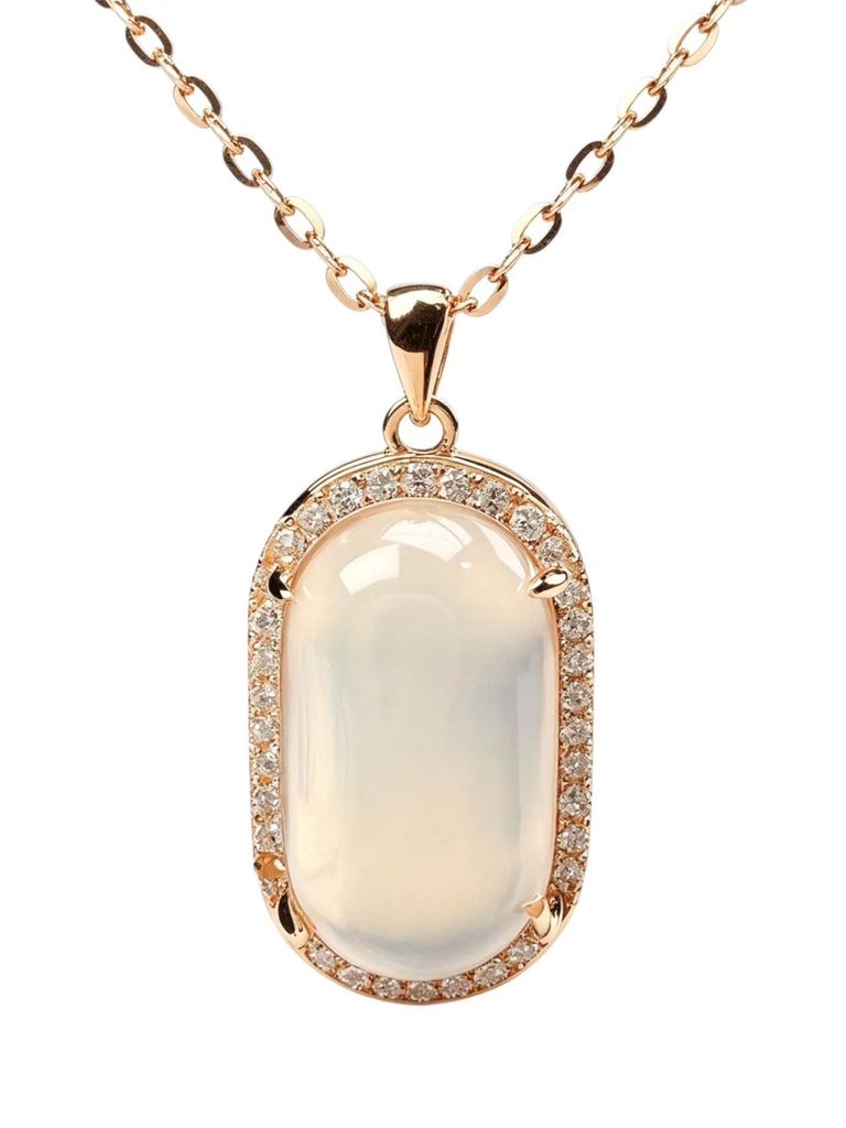 Zircon-set pendant necklace 2