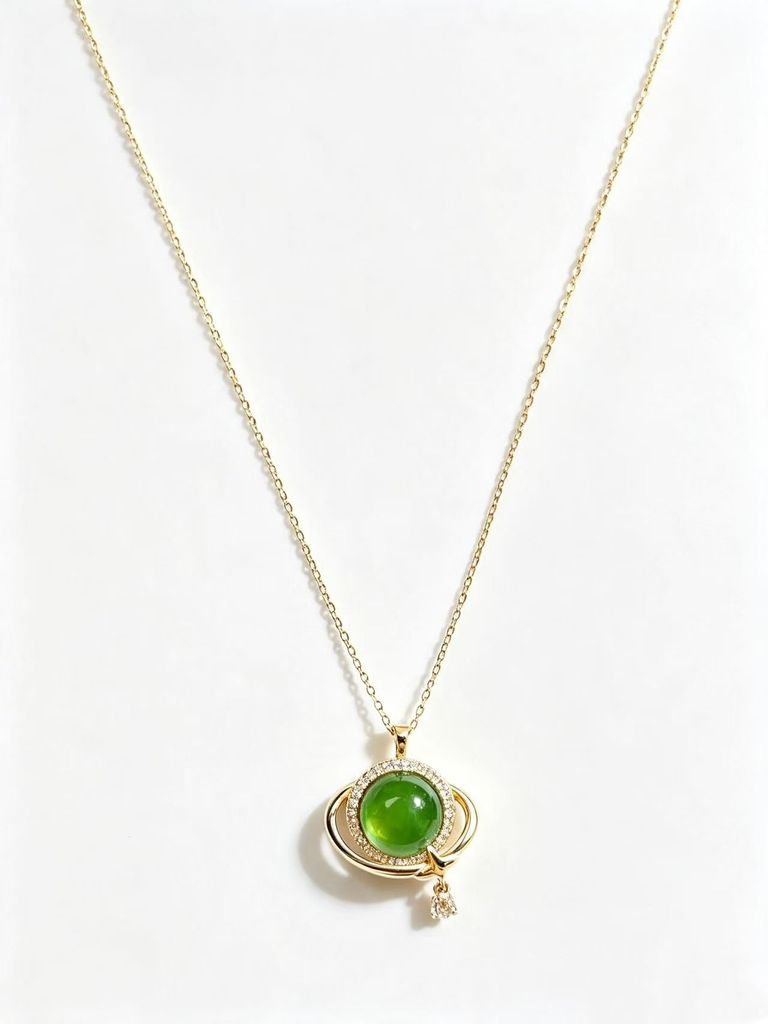 Collar de planeta con incrustaciones de circonita 4