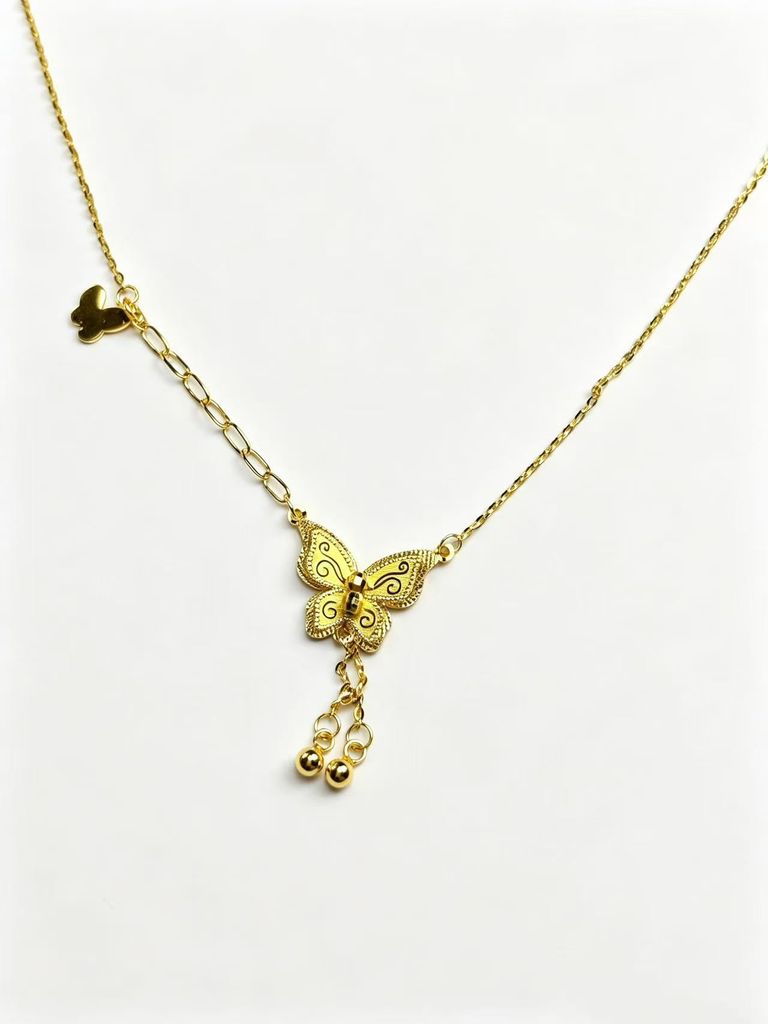 Collier à pampilles papillon et clochette 2