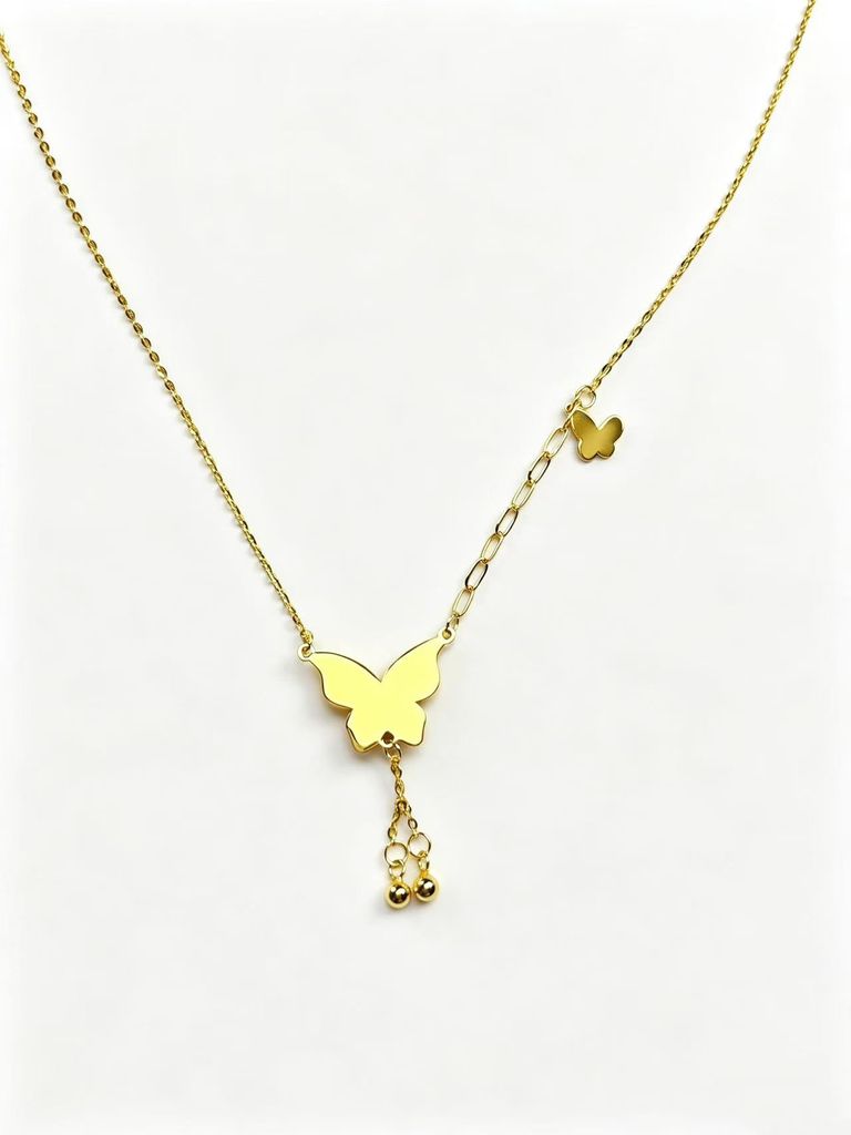 Collier à pampilles papillon et clochette 5