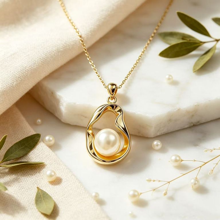 Collar de perlas con aberturas irregulares 2