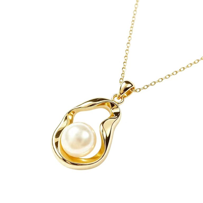 Collar de perlas con aberturas irregulares 4