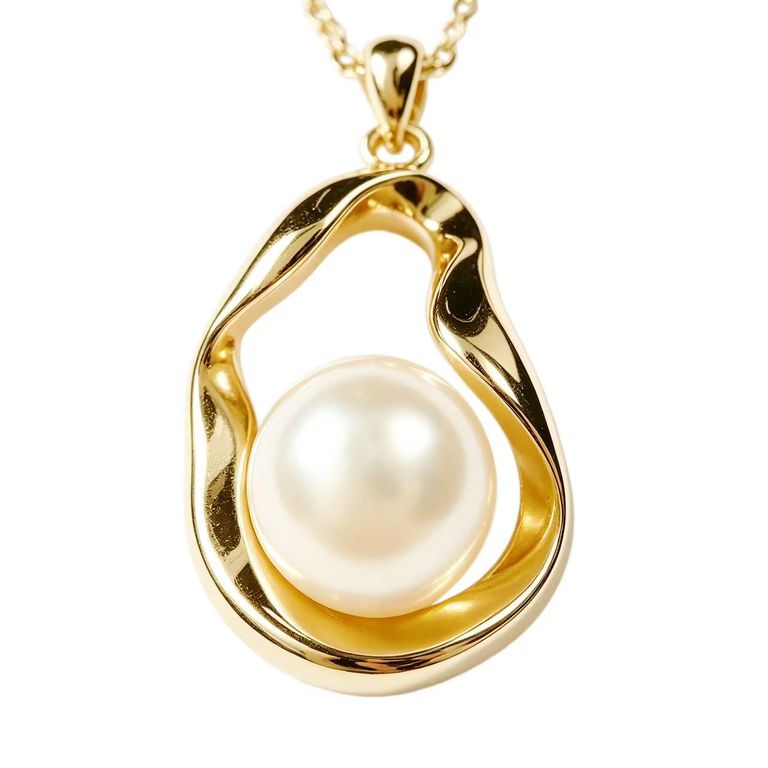 Collar de perlas con aberturas irregulares 5