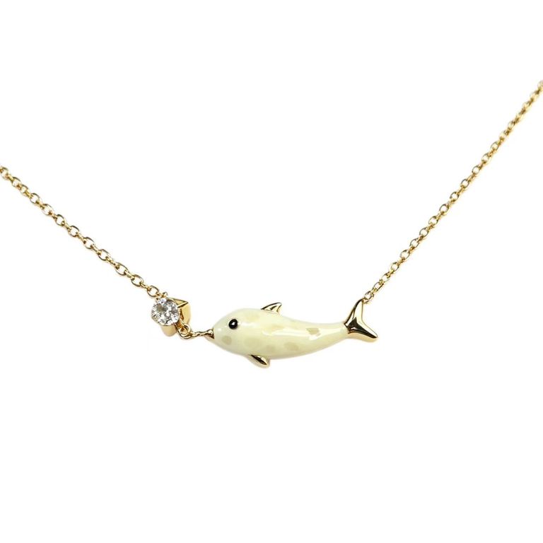 Collar con colgante de delfín esmaltado 4