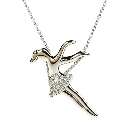 Collier avec pendentif incrusté représentant une danseuse 4