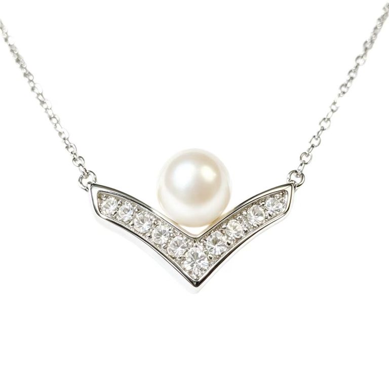 V-shaped pearl necklace 4