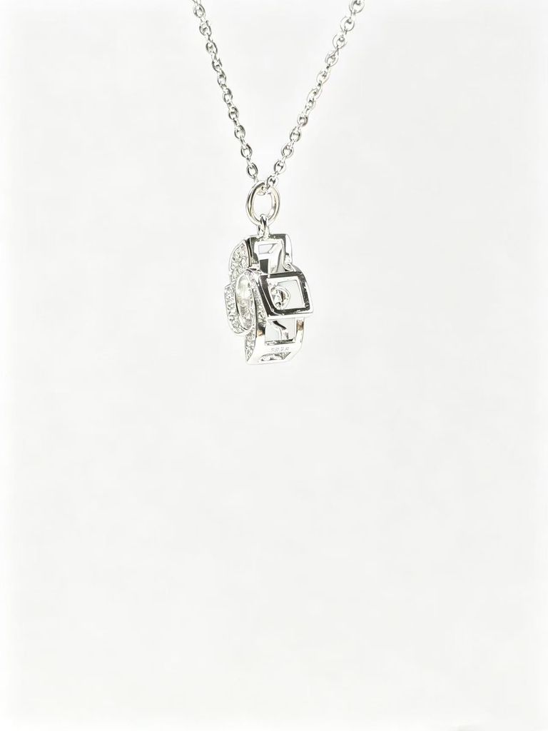 Rotating Pinwheel Inlay Necklace 4