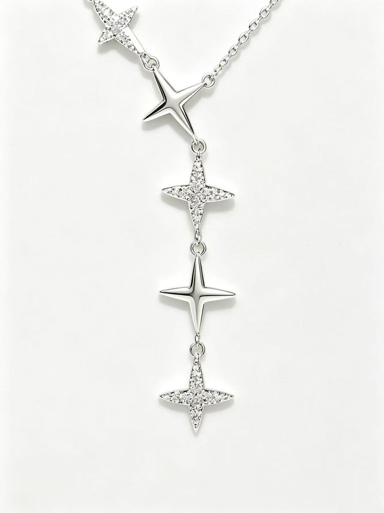 Y-Shaped Starburst Drop Necklace 3