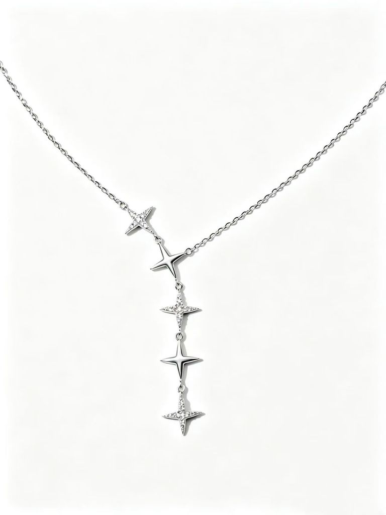 Y-Shaped Starburst Drop Necklace 5