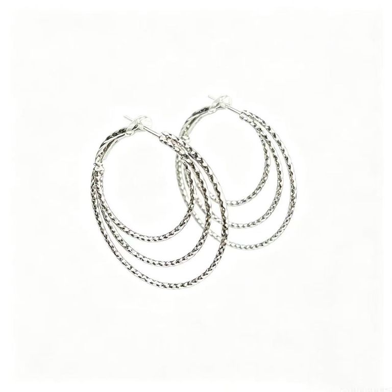 Vintage-style three-tier earrings 3