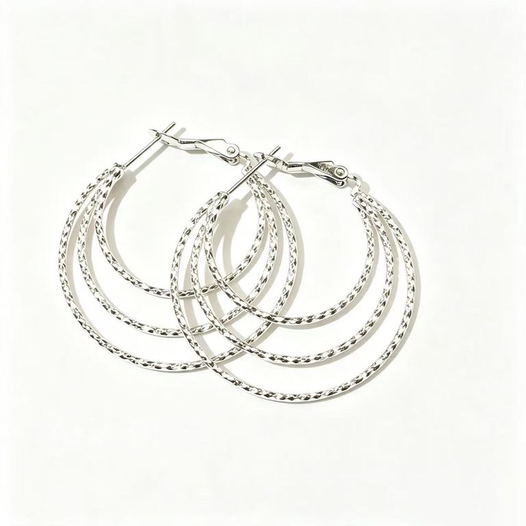 Vintage-style three-tier earrings 2