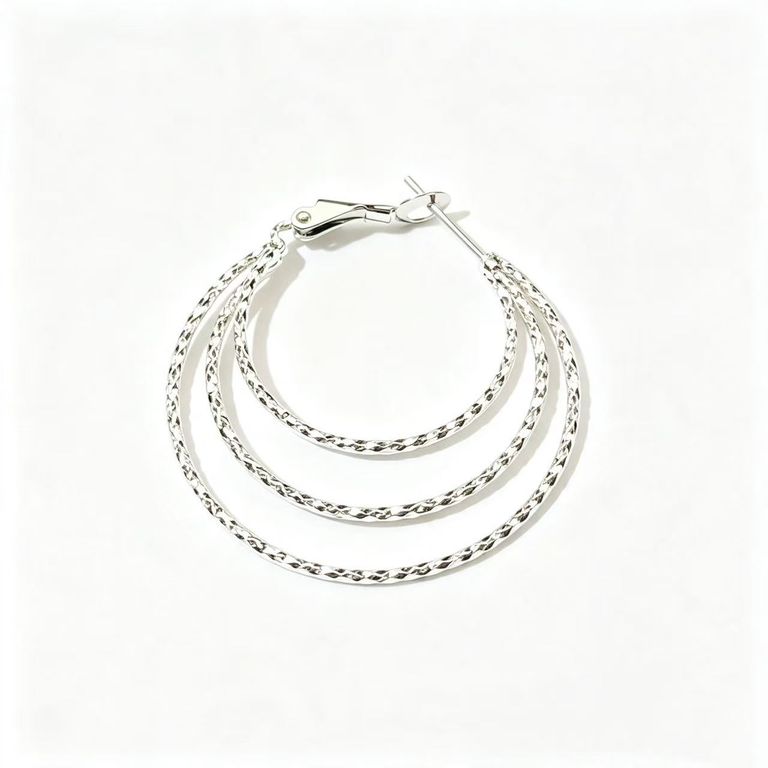 Vintage-style three-tier earrings 4